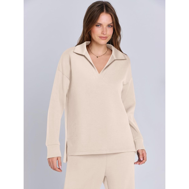 ANRABESS Women's 2 Piece Outfits Lounge Sets Casual Long Sleeve
