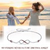 MEDWISE Womens Infinity Anklet Bracelet 925 Sterling Silver Endless Love