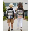 KIMNERPU Clear Backpack, Fabric & PVC Transparent Backpack with Reinforced