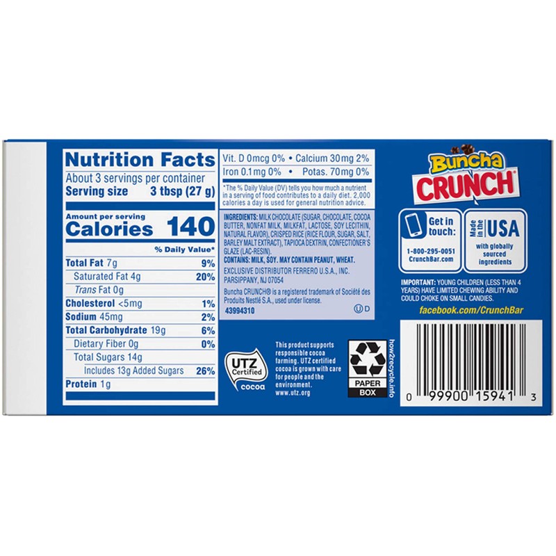 Crunch Buncha, Candy Theater Box, 3.2 oz