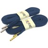 YJRVFINE Flat Waxed Shoe Laces: 2 Pairs 71 Inch Blue