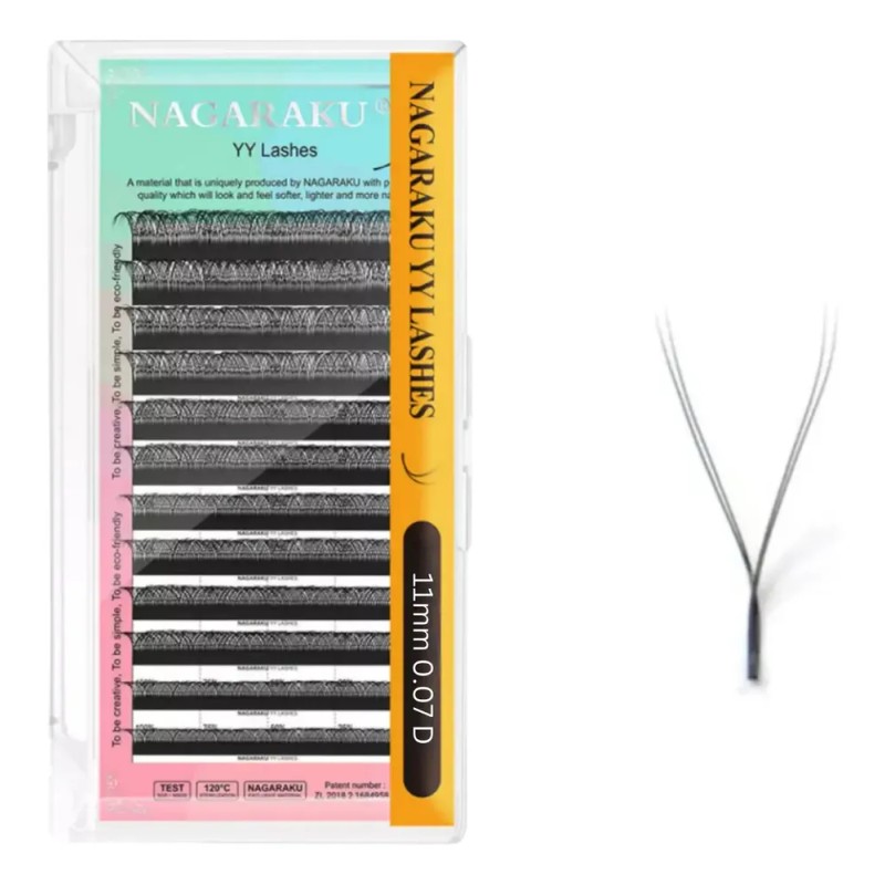 Extensiones de Pestañas Nagaraku Volume brasileiro YY Color Negro
