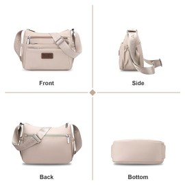 WITERY Nylon Crossboby Bags for Women Waterproof Shoulder Bag Medium Size Purse for Women Lightweight Pocketbooks Ladies Purses and Handbags Casual Travel Hobo Messenger Bags