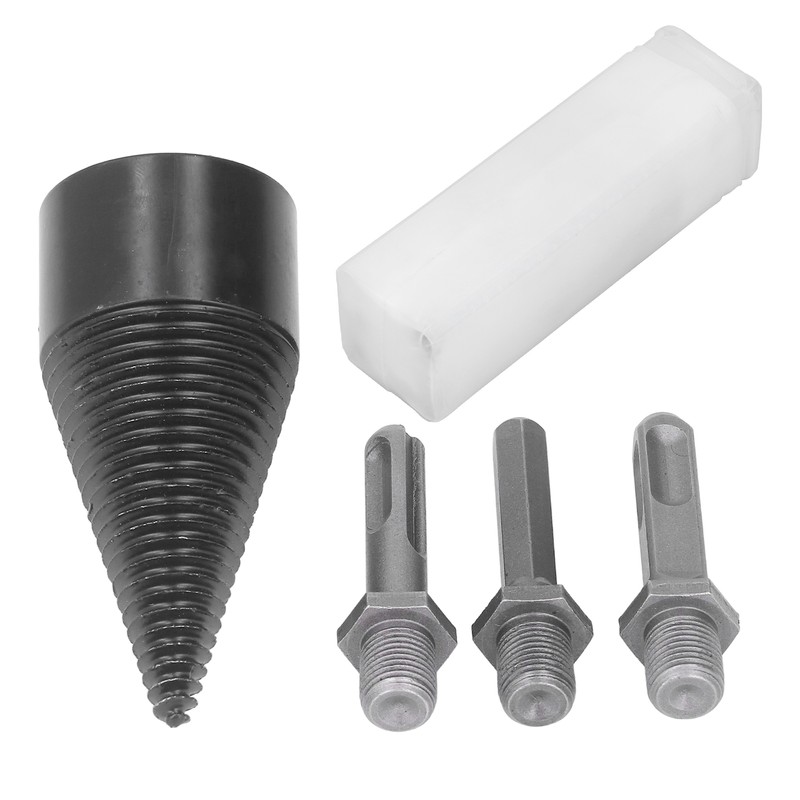 Firewood Bit Cone Wood Splitting Drill Carbon Steel Log Splitter