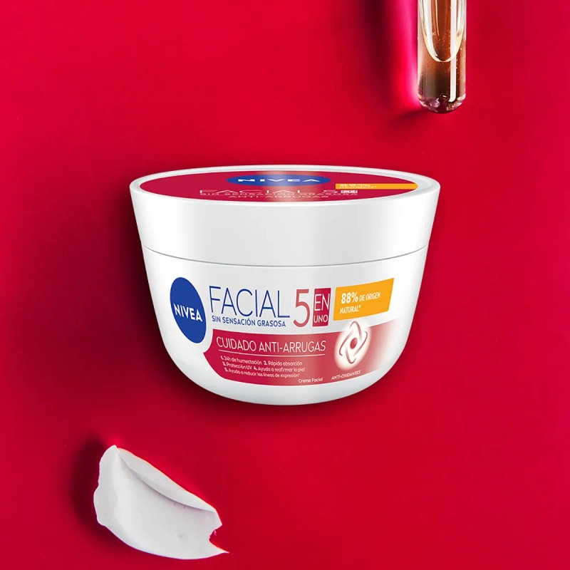 Crema Facial Nivea Anti Arrugas 5en1 Antioxidante 375 Ml