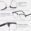 OPTOFENDY Reading Glasses for Women Men, Half Frame Retro Semi
