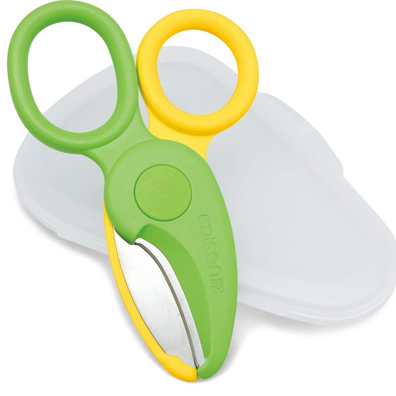 Baby Food Scissors with Case/Stainless Steel with Tip Cover to