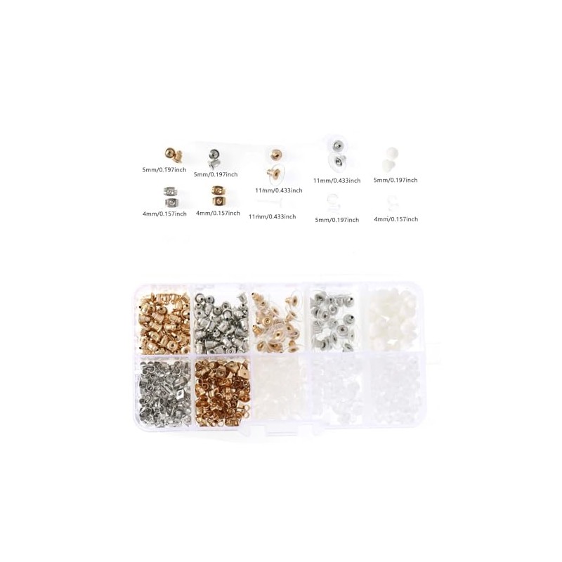 Respaldos de Aretes 530 Piezas Multiestilo
