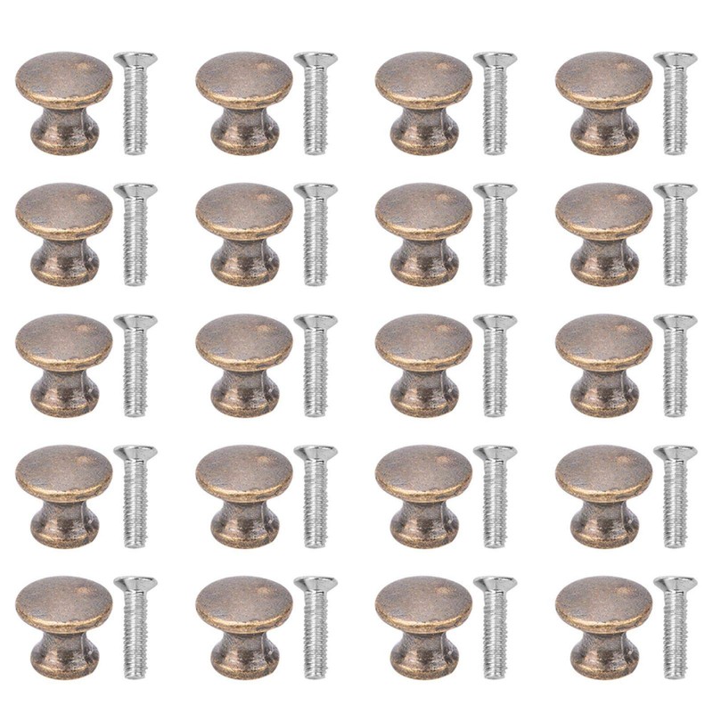 Jeanoko Set of 20 Mini Drawer Pulls Mushroom Head Handle