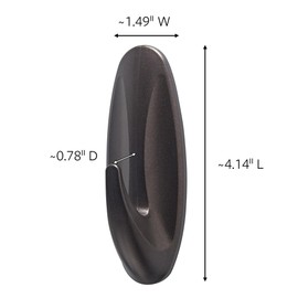 Command Large Outdoor Metallic Bronze Hook [Removable]: 1-Pack (Bronze) [24-Sets]