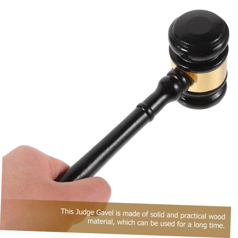 Operitacx 4pcs Wooden Judge Gavel Hammer Court Tool Comfortable Grip