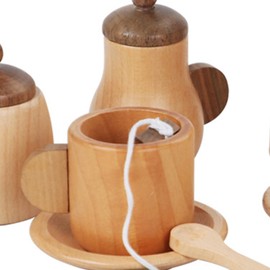 MagiDeal Afternoon Tea Toy Set,Tea Party,Role Play,Kitchen Pretend Play Toy Wooden Tea Set for Little Girls for Children Birthday Gift