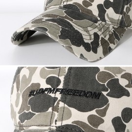 Eoslya Men's Camo Baseball Cap – Classic Embroidered Adjustable Hat, Breathable Cotton, Wide Brim, Stylish Outdoor Sports Cap