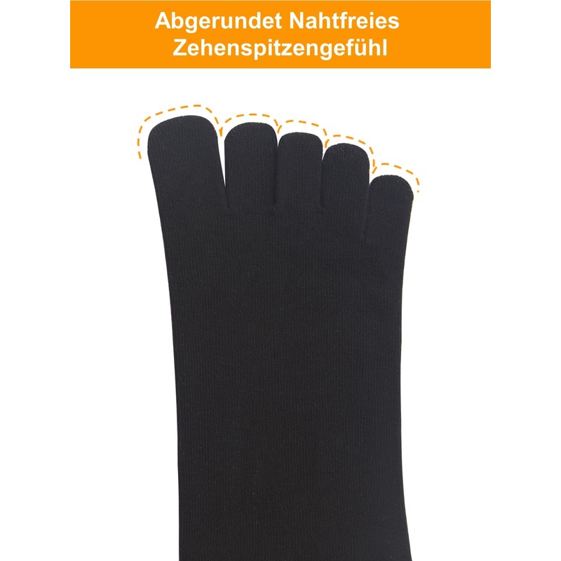 Warm-Han Men's Toe Socks Cotton Men's Five Finger Socks Midi