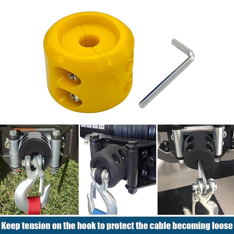 Bittwee Car Rubber Winch Stopper for ATV UTV Truck, Cable