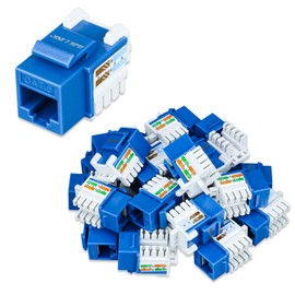 iwillink Cat6 Keystone Jack RJ45 Keystone Jack 25-Pack with 24 Port Blank Keystone Patch Panel with (12-Pack) Blank Keystone Jack Inserts
