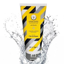 CLEVERMAN Exfoliante Energizante Para Rostro Y Barba Para Hombres, 100 Ml, Limpiador Facial Refrescante Y Exfoliante Con Infusión De Mentol, Exfoliant