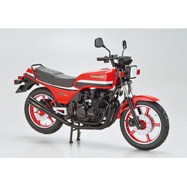 Aoshima Bunka Kyozai 1/12 The Bike Series No. 17 Kawasaki KZ400M Z400GP 1982 Plastic Model, Molded Color