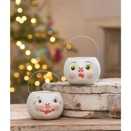 Bethany Lowe Happy Snowman Bucket Petite