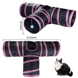 Dono 21Pcs Cat Toys Set-Kitten Interactive Cat Toys for Indoor Cats Assortments-2 or 3 Way Hole Cat Tunnel
