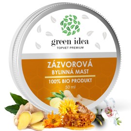 green idea Ginger Ointment to Relieve Joint, Tendon and Muscle Pain - Injuries, Sprains - 100% Natural Herbal Ointment with Ginger Essential Oil and Beeswax 50ml