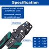Tnisesm Wire Crimping Tool 26-10 AWG, Crimping Pliers with Stripper