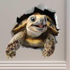 Turtle Hole Wall Decal – 3D Realistic Tortoise Sticker –