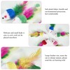 VEHYEGOI 30 Pieces Feather Mice, 4 Small Springs, Cat And