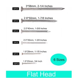 Picture Hanging Kit, cSeao 415 Pieces Hardware Nail Assortment Kit & 8oz Claw Hammer,Mini Hammer with Anti-Slip Handle,Common Nails, Wood Nails, Picture Hanging Nails, Wall Nails for Hanging