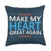 Make My Heart Great Again Open Heart Surgery Recovery Throw