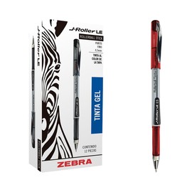 Zebra Bolígrafo J-Roller LE Fino, Color Rojo, Caja 12 Piezas Zebra México