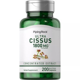 Piping Rock Cissus Quadrangularis | 1800mg | 200 Capsules | Non-GMO | by Piping Rock