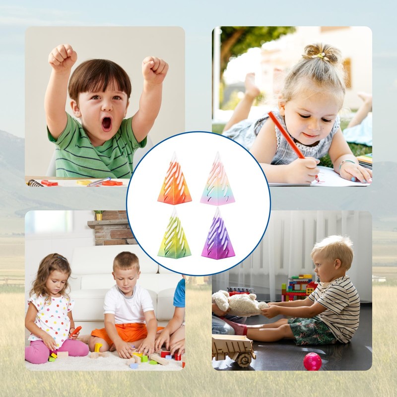 4 Pieces Spiral Cone Fidget Toy, 3D Printed Spiral Cone