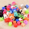 Qmcandy 38 Pairs Colorful Silicone Tunnels Plugs Hollow Saddle Soft