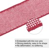 QUARKZMAN Burlap Ribbon Fabric Wired Edge Ribbons Rose Red 2-1/2