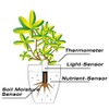 Soil Moisture Meter 4 in 1,Plant Water Monitor,Automatically detect Moisture/Temperature/Light/Fertility,Can