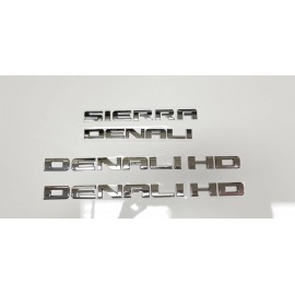 GM 4PCS Chrome GMC SIERRA DENALI HD Duramax 2500HD 3500HD Letters Emblem Badge
