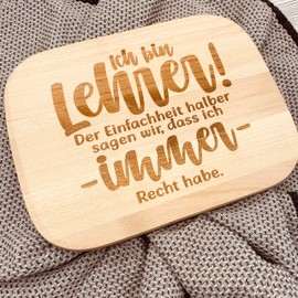 Personalisiertes Schneidebrett mit Gravur | Geschenke für Lehrer oder Lehrerinnen | Abschiedsgeschenk