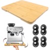 360° Rolling Tray Bamboo Appliance Slider for Kitchen Appliances, for