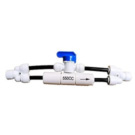 YZM Reverse Osmosis RO Flush Kit Valve for 100Gallon/200Gallon RO System Flow Restrictor, 1/4" Tube OD Ports. (550CC,100Gallon/200Gallon)