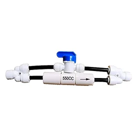 YZM Reverse Osmosis RO Flush Kit Valve for 100Gallon/200Gallon RO System Flow Restrictor, 1/4" Tube OD Ports. (550CC,100Gallon/200Gallon)