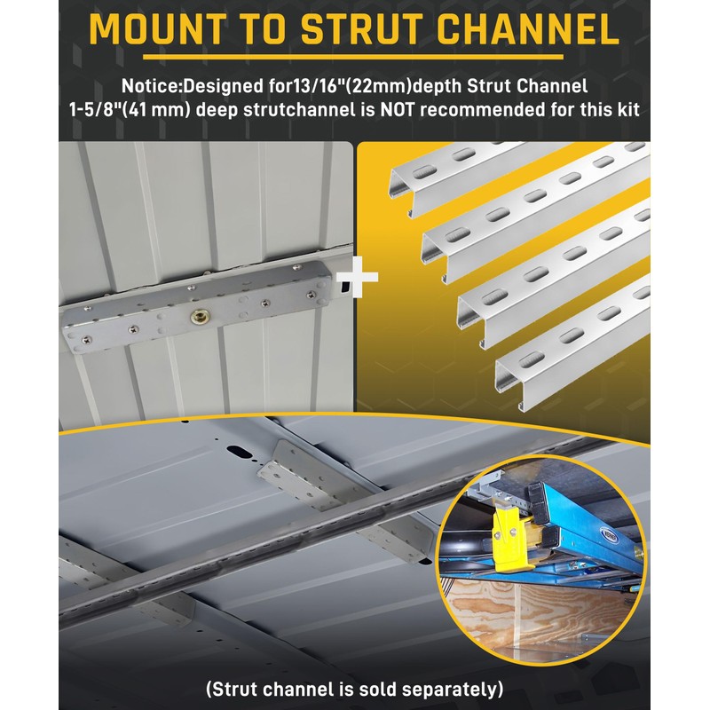 Wyckoff Universal Mounting Kit, 4 Pcs Unistrut Channel Mounting Plates,