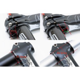 Genuine TWINS Lightweight Adjustable Length Giant Aluminum Stem 1.2 inches (31.8 mm) / 7.0 - 4.7 inches (75 - 120 mm) - 1.2 inches (31.8 mm) - 1.2 inches (31.8 mm) - 1.2 inches (28.6 mm) with Adapter