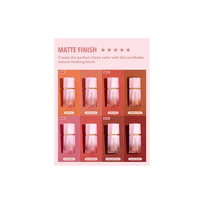 SHEGLAM Maquillaje con rubor líquido Color Bloom para mejillas con