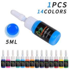 14 Colors Professional Ink Color Set （5 ml 1/6oz per Bottle） Suit for Artist and Beginners Supplies Set