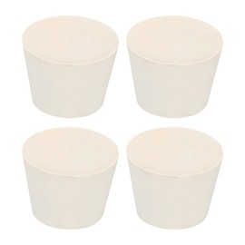 sourcing map Rubber Tapered Plug 32mm to 42mm Solid Test Tubes Bungs Stopper White for Lab Home 4 Pieces