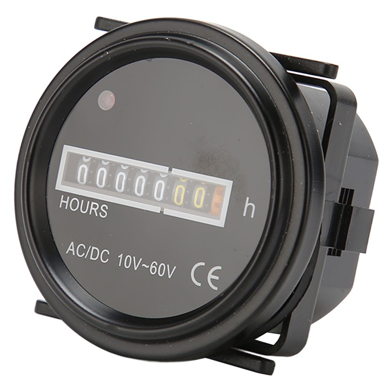 Boat Hour Meter 2.4in Diameter Maximum 99999.99H High Accuracy Mechanical