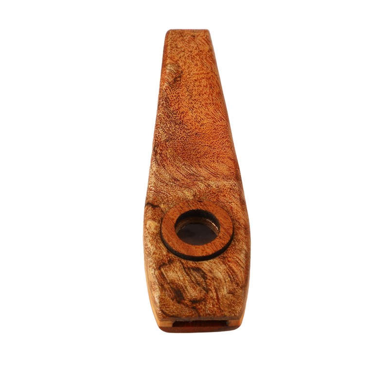 Kazoo Flute Maple Wood Flute Musical Wind Instrument with Diaphragm