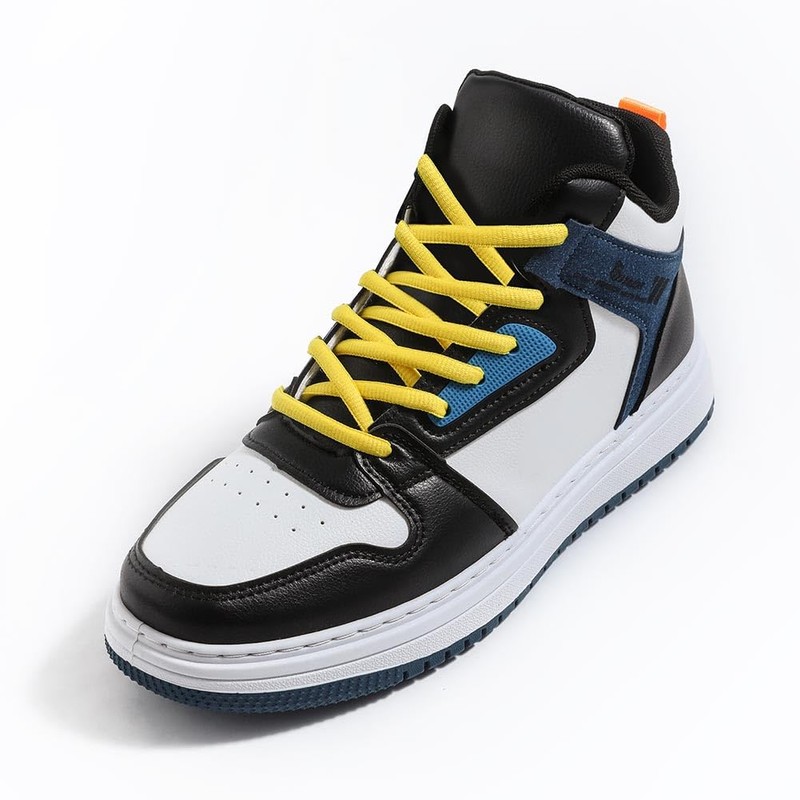 VSUDO 130 cm Oval Running Yellow Trainer Laces, Half Round