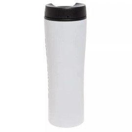 Starbucks 16 Oz White Steel Vacuum Coffee Tumbler With Black Swivel Lid